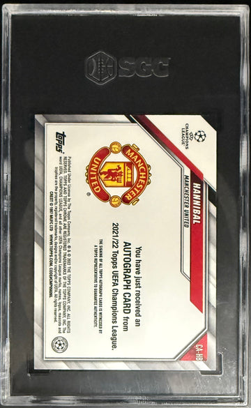Topps Hannibal Aqua Lave Autograph Refractor RC Chrome UCL 2021-22 SGC10