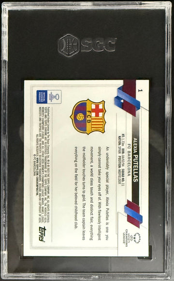 Topps Alexia Putellas Image Variation Chrome Sapphire Women's Champions League 2022-23 #1SGC 9.5
